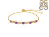Amethyst & White Topaz Bracelet With Adjustable Camera Lock AMT-RDB-126.