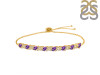 Amethyst & White Topaz Bracelet With Adjustable Camera Lock AMT-RDB-128.