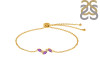 Amethyst & White Topaz Bracelet With Adjustable Camera Lock AMT-RDB-143.