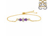 Amethyst & White Topaz Bracelet With Adjustable Camera Lock AMT-RDB-146.