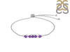 Amethyst Bracelet With Adjustable Camera Lock AMT-RDB-150.