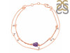 Amethyst  Raw Crystal & White Topaz Bracelet AMT-RDB-168.