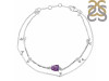 Amethyst  Raw Crystal & White Topaz Bracelet AMT-RDB-168.