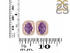 Amethyst Raw Crystal & White Topaz Stud Earring AMT-RDE-1255.