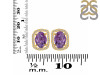 Amethyst Raw Crystal & White Topaz Stud Earring AMT-RDE-1255.