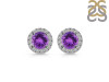 Amethyst & White Topaz Stud Earring AMT-RDE-1259.