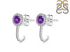 Amethyst & White Topaz Stud Earring AMT-RDE-1264.