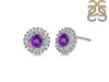 Amethyst & White Topaz Stud Earring AMT-RDE-1268.