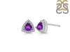 Amethyst & White Topaz Stud Earring AMT-RDE-1269.
