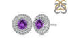 Amethyst & White Topaz Stud Earring AMT-RDE-1271.