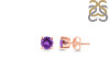 Amethyst Stud Earring AMT-RDE-1321.