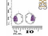 Amethyst Raw Crystal & White Topaz Stud Earring AMT-RDE-1461.
