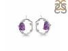 Amethyst Raw Crystal & White Topaz Stud Earring AMT-RDE-1461.