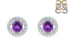 Amethyst & White Topaz Stud Earring AMT-RDE-984.