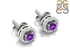 Amethyst & White Topaz Stud Earring AMT-RDE-984.
