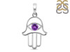 Amethyst Hamsa Hand Pendant AMT-RDN-172