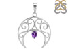 Amethyst Crescent Moon Pendant AMT-RDN-181-A.