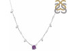 Amethyst  Raw Crystal & White Topaz Necklace AMT-RDN-385.
