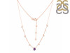 Amethyst  Raw Crystal & White Topaz Necklace AMT-RDN-385.