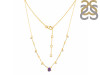 Amethyst  Raw Crystal & White Topaz Necklace AMT-RDN-385.