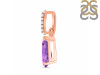 Amethyst & White Topaz Pendant AMT-RDP-757-CZ.