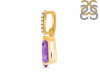 Amethyst & White Topaz Pendant AMT-RDP-757-CZ.