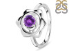 Amethyst Chakra & Crescent Moon Ring AMT-RDR-2140.