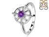 Amethyst Dharma Wheel Ring AMT-RDR-2147.