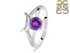 Amethyst Crescent Moon Ring AMT-RDR-2151.