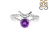 Amethyst Crescent Moon Ring AMT-RDR-2151.