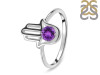 Amethyst Hamsa Hand Ring AMT-RDR-2163.