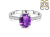 Amethyst & White Topaz Ring AMT-RDR-2382.