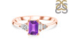 Amethyst & White Topaz Ring AMT-RDR-2397.