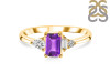 Amethyst & White Topaz Ring AMT-RDR-2397.