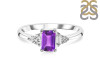 Amethyst & White Topaz Ring AMT-RDR-2397.