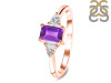 Amethyst & White Topaz Ring AMT-RDR-2397.