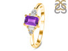 Amethyst & White Topaz Ring AMT-RDR-2397.