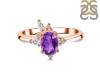 Amethyst & White Topaz Ring AMT-RDR-2398.