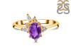 Amethyst & White Topaz Ring AMT-RDR-2398.