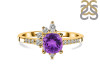 Amethyst & White Topaz Ring AMT-RDR-2404.