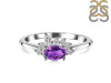 Amethyst & White Topaz Ring AMT-RDR-2418.