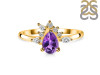 Amethyst & White Topaz Ring AMT-RDR-2431.