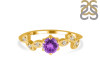 Amethyst & White Topaz Ring AMT-RDR-2981.