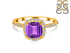 Amethyst & White Topaz Ring AMT-RDR-3119.