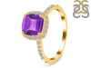 Amethyst & White Topaz Ring AMT-RDR-3119.