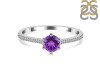 Amethyst & White Topaz Ring AMT-RDR-3143.
