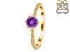 Amethyst & White Topaz Ring AMT-RDR-3143.
