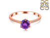 Amethyst & White Topaz Ring AMT-RDR-3144.