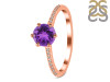Amethyst & White Topaz Ring AMT-RDR-3144.