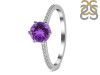 Amethyst & White Topaz Ring AMT-RDR-3144.